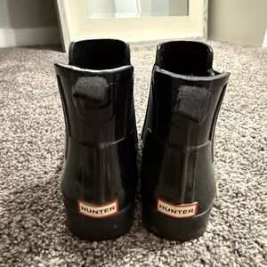 HUNTER Chelsea Ankle Glossy Black Rain Boots Women’s 6